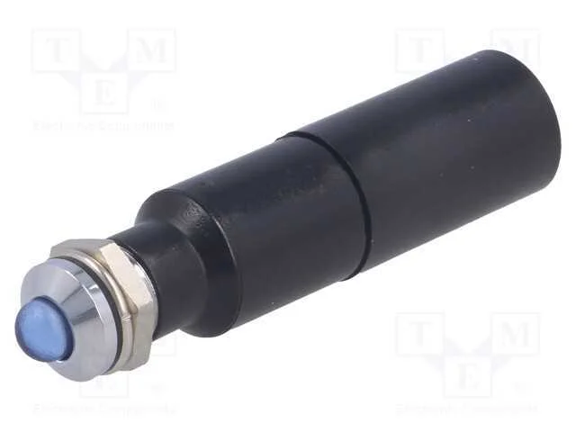 Luz indicadora: LED, convexa, azul, 230VAC, 8,2mm.