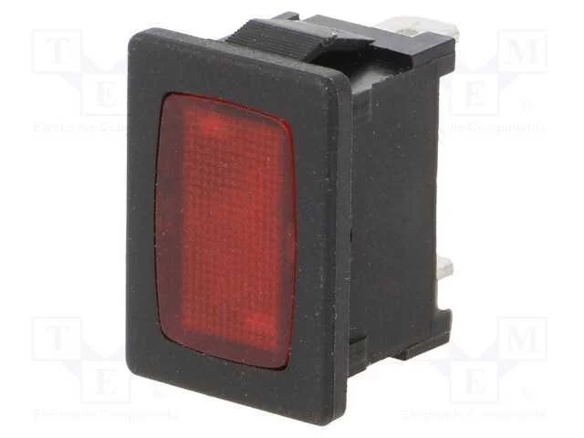 Luz indicadora: com l&acirc;mpada de n&eacute;on, plana, verme.
