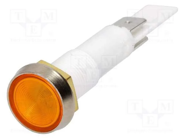 Luz indicadora: com l&acirc;mpada de n&eacute;on, plana, 230VA.