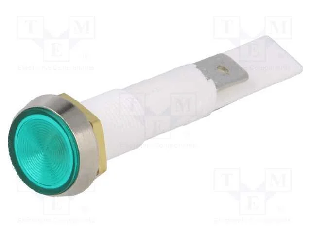 Luz Indicadora: com L&acirc;mpada de N&eacute;on, Plana, 230vac, Abe: 10mm