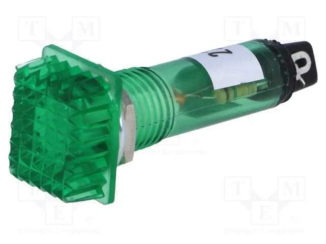 Luz indicadora: com l&acirc;mpada de n&eacute;on FLUO, convexa.