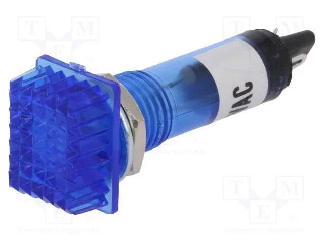 Luz indicadora: com l&acirc;mpada de n&eacute;on FLUO, convexa.