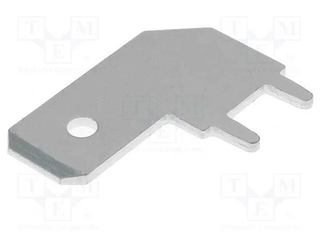 Conetor: Plano, 6,3mm, 0,8mm, F&ecirc;mea, Tht, Lat&atilde;o, Estanhado