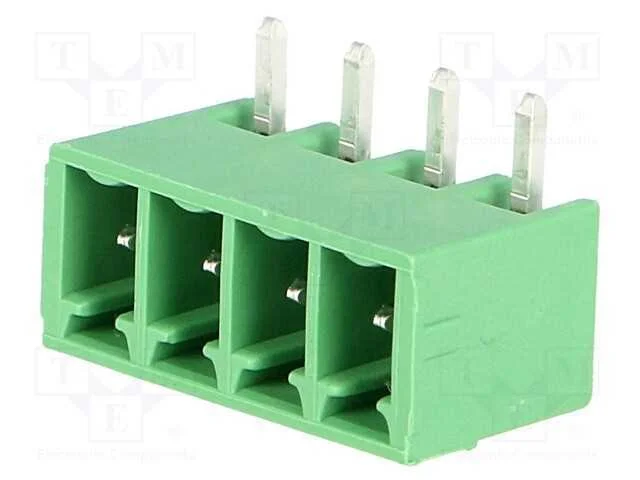 Bloco terminal separ&aacute;vel, 3,81mm, faixas: 4, angu.