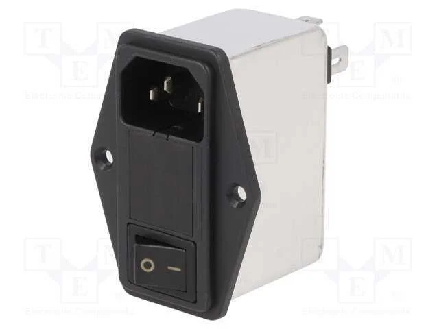 Conector: de alimenta&ccedil;&atilde;o, tomada, macho, 4A, 250V.