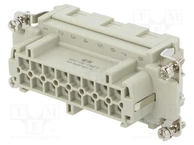 Conector: Hdc, Inserto de Contatos, F&ecirc;mea, He, Pin: 16, 16+Pe, 16a