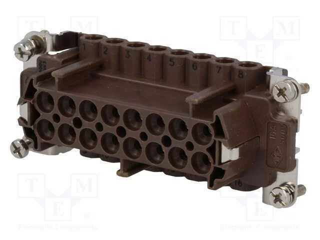 Conector: HDC, f&ecirc;mea, 180 C, 16+PE, tamanho 77.27.