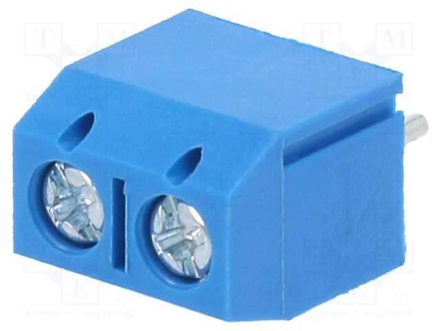 PCB bloco terminal, angulares 90, 5mm, faixas: 2,.