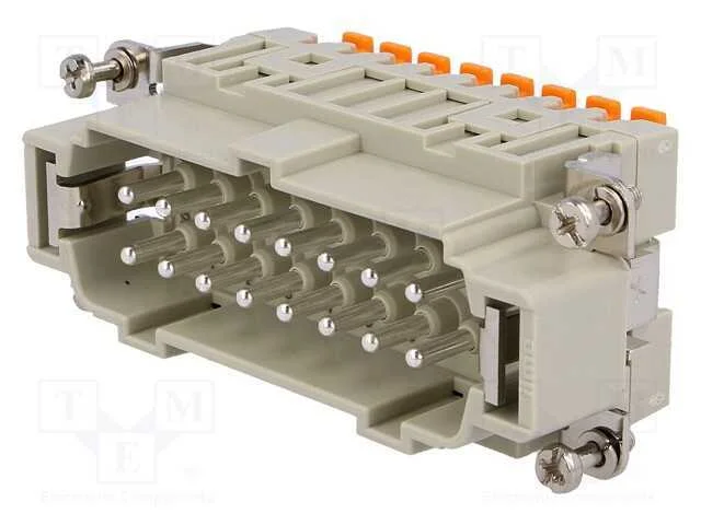 Conector: Hdc, Inserto de Contatos, Macho, Csh, Pin: 16, 16+Pe, 16a