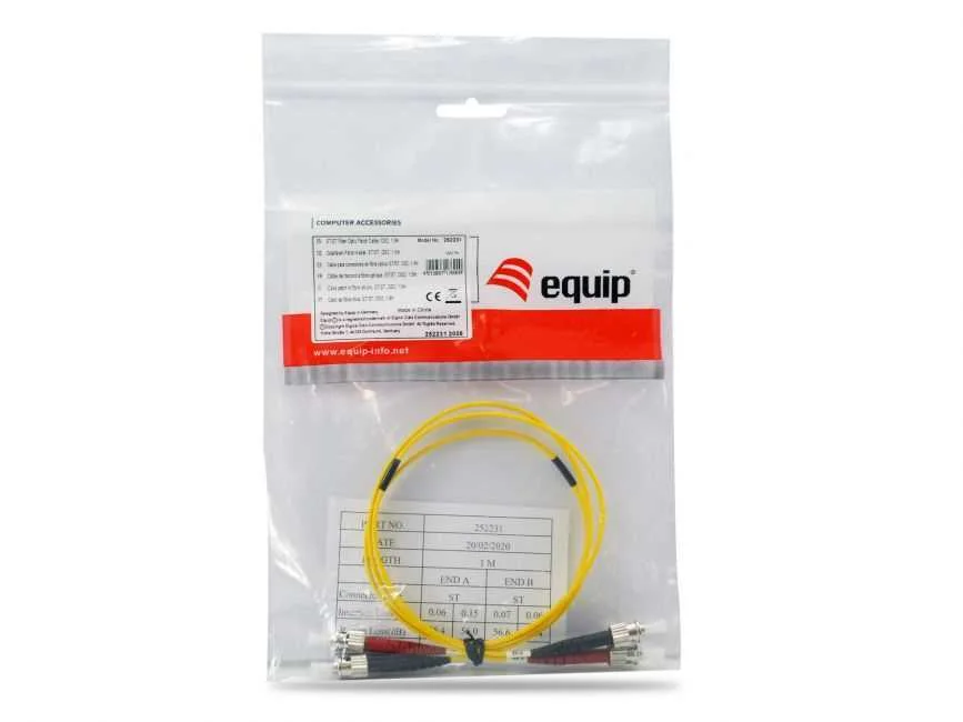 Equip Lwl Patchkabel St->st  1.00m Singlemode Duplex Os2  Ge Polybeutel