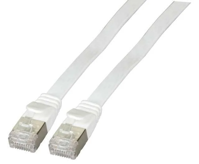 Efb Rj45 Flachpatchkabel U/Ftp, Cat.6a, Pvc, 2m, Wei&szlig;