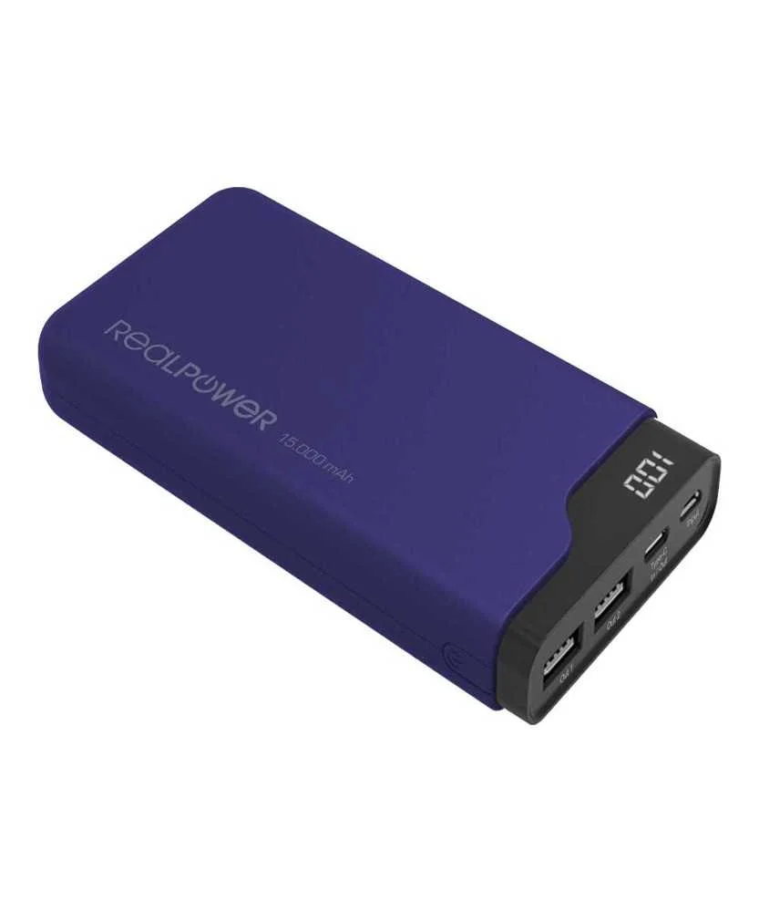 REALPOWER PB-15000C NAVY BLUE 15000 MAH PRETO, AZ.