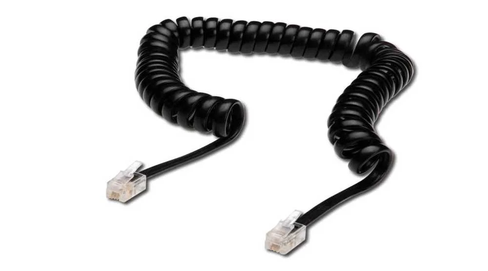 Digitus Uae Modular Spiral-Anschlusskabel, 4m, Schwarz