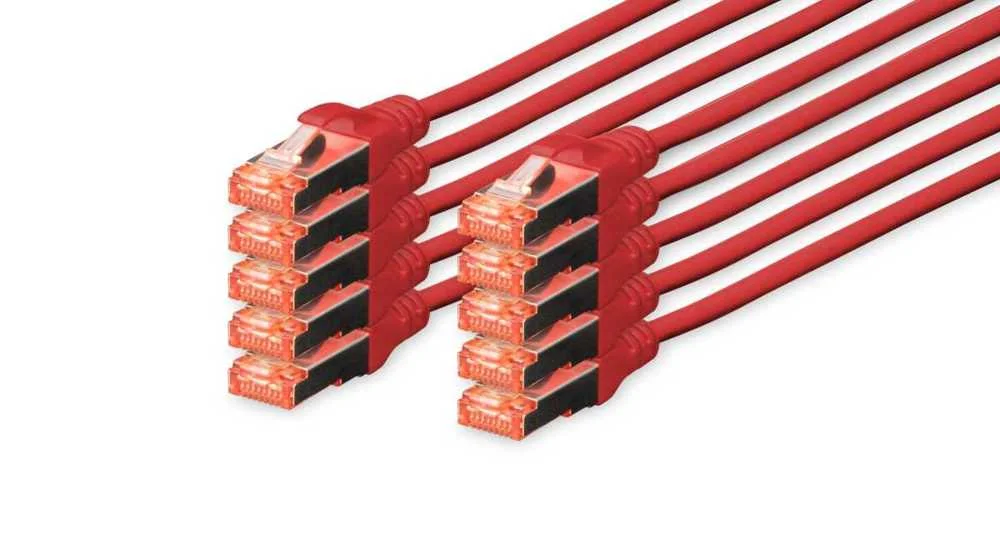 DIGITUS DK-1644-010-R-10 CABO DE REDE VERMELHO 1 .