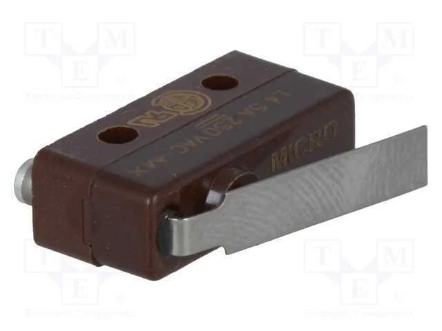 Microinterruptor Snap Action, com Alavanca, Spdt, 5a/250vac