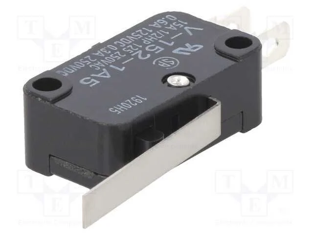 Microinterruptor Snap Action, com Alavanca, Spdt, 15a/250vac