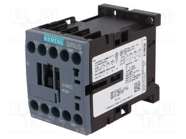 Contator: 3 polos, NO x3, Contatos auxiliares: NO.