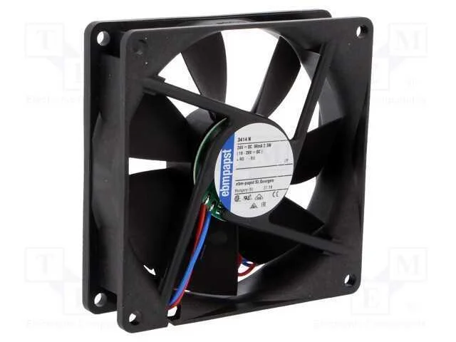Ventilador: Dc, Transversal, 24vdc, 92x92x25mm, 84m3/H, 32dba