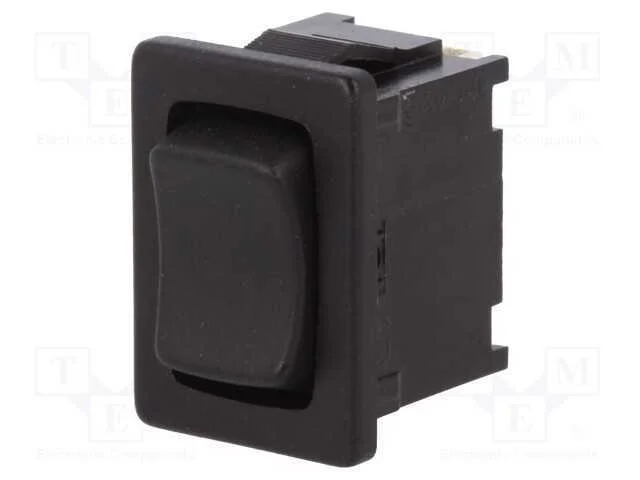 Rocker, Sp3t, Pos: 3, (On)-Off-(On), 6a/250vac, Preto, Ip40, 100mo