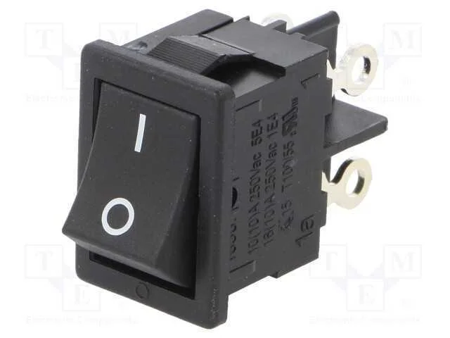 Rocker, Dpst, Pos: 2, On-Off, 4a/250vac, Preto, Ip40, 100mo, -20&divide;85c