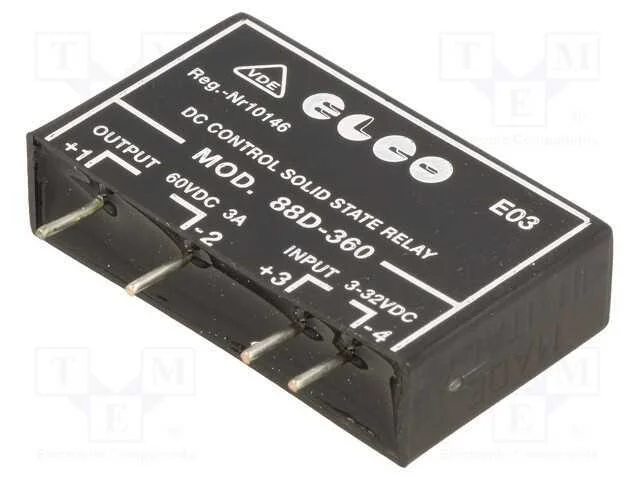 Rel&eacute;: semicondutores, SPST-NO, Ucoma: 3&divide;32VDC, 3A.