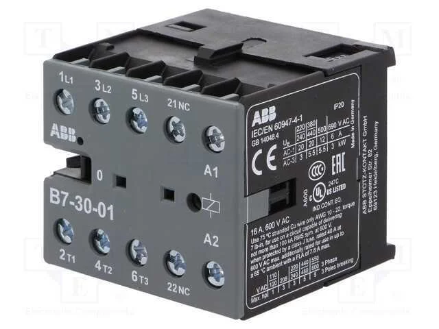 Contator: 3 Polos, No X3, Contatos Auxiliares: Nc.