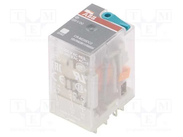 Rel&eacute;: Eletromagn&eacute;tico, Dpdt, Ubobina : 220vdc, Icontactos Max: 12a