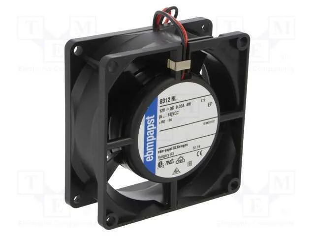 Ventilador: DC, transversal, 12VDC, 80x80x32mm, 6.