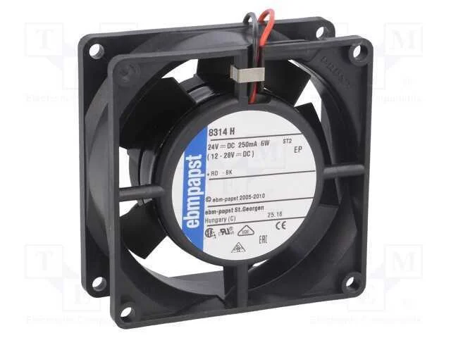 Ventilador: Dc, Transversal, 24vdc, 80x80x32mm, 80m3/H, 48dba