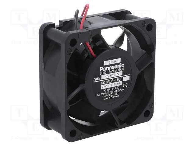 Ventilador: Dc, Transversal, 24vdc, 60x60x25mm, 28,8m3/H, 23,5dba
