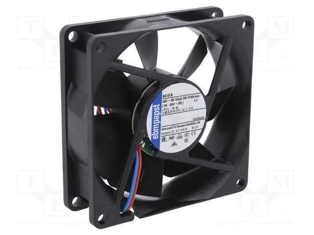 Ventilador: Dc, Transversal, 48vdc, 80x80x25mm, 69m3/H, 32dba