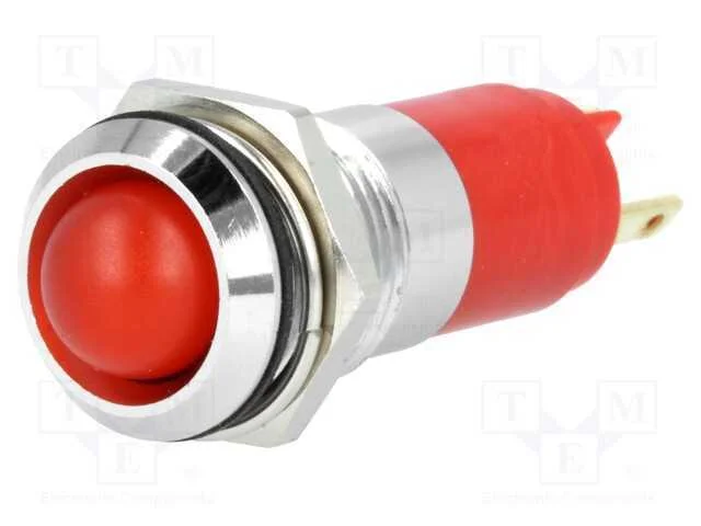 Luz Indicadora: Led, C&ocirc;ncavo, Vermelho, 24&divide;28vdc, 24&divide;28vac, Ip67