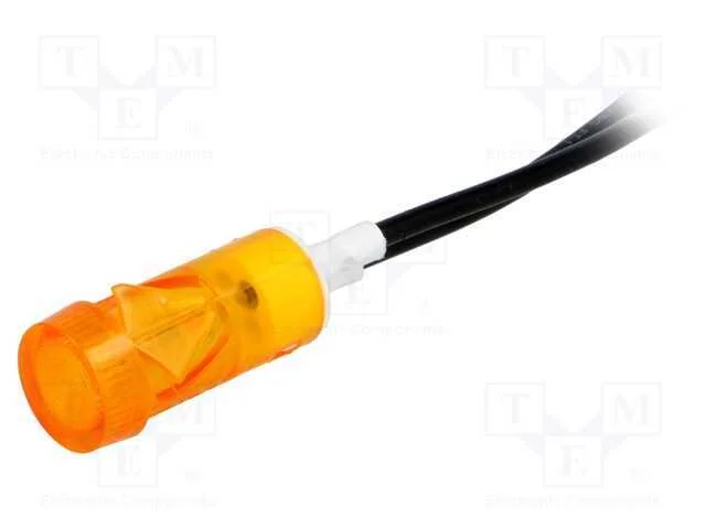 Luz Indicadora: com L&acirc;mpada de N&eacute;on, Plana, &Acirc;mbar, 230vac