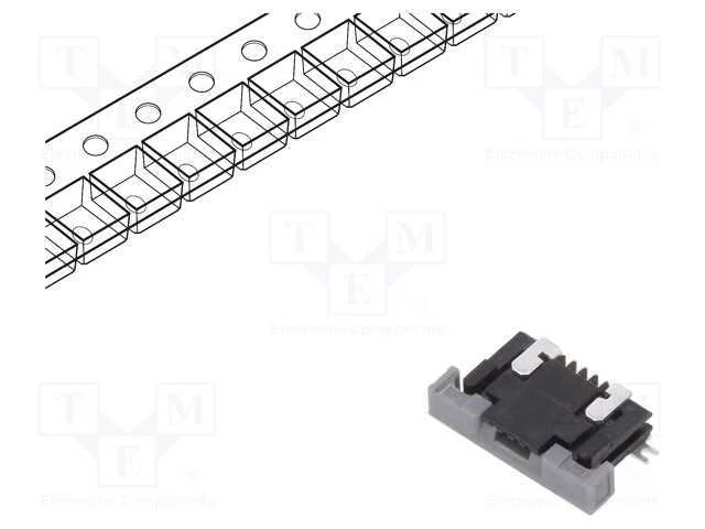 Conector: Ffc/Fpc, Horizontais, Pin: 4, Contactos Superiores,Zif