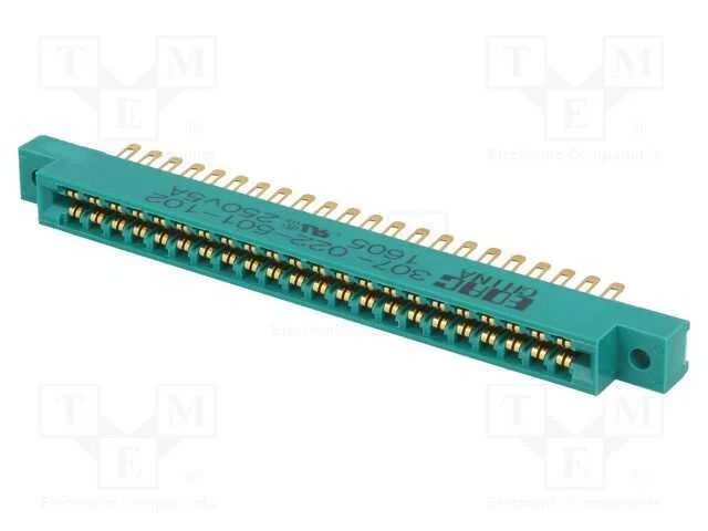 Laterais, Pin: 22, Solda, para Painel,Com Cabo, Dourado, 3,96mm