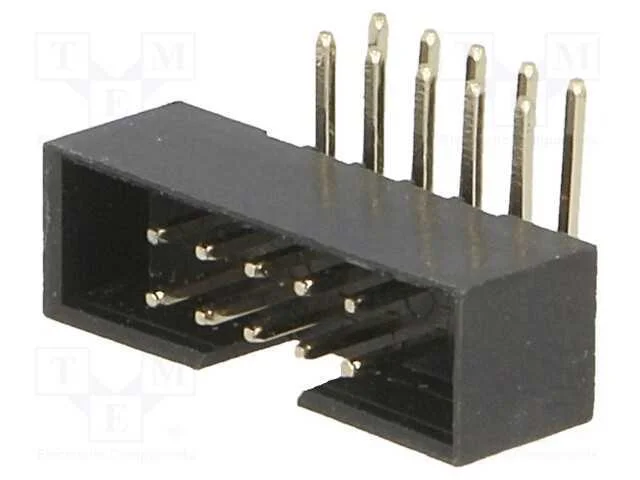 Tomada, Idc, Macho, Pin: 10, Angulares 90, Tht, Gold Flash, 2mm