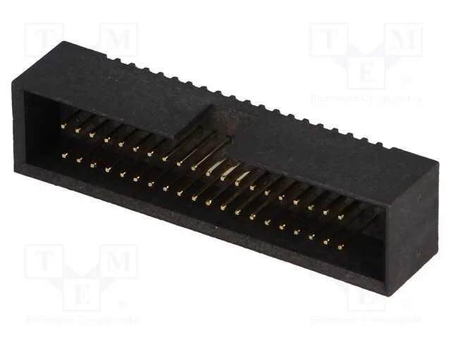 Tomada, Idc, Macho, Pin: 40, Simples, Tht, Gold Flash