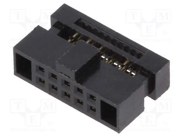 Ficha, Idc, F&ecirc;mea, Pin: 10, Idc, para Fita, 0,635mm, Gold Flash