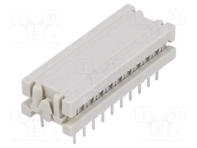 IDC de transi&ccedil;&atilde;o, PIN: 20, DIL 7,62mm, IDC,THT, p.
