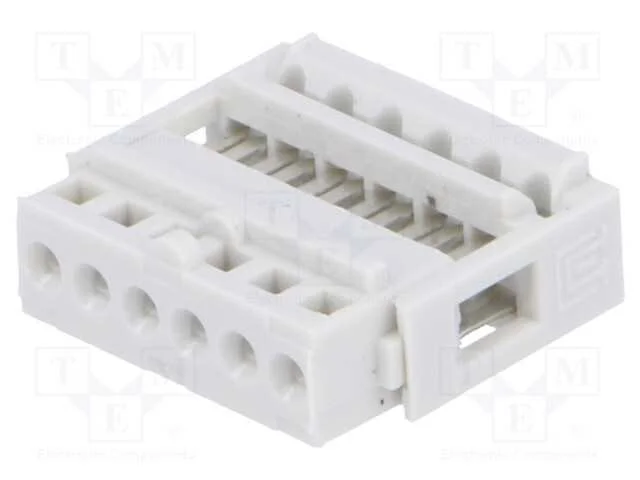 Ficha, Idc, F&ecirc;mea, Pin: 6, Idc, Tht, 2,54mm, Estanhado, Sistema: 1x6