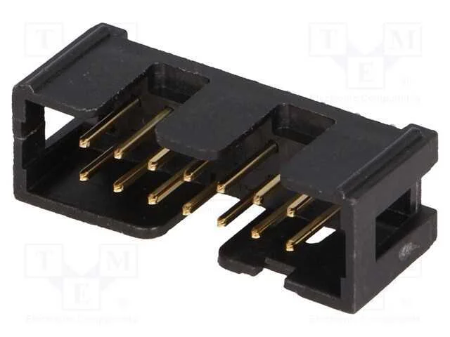 Tomada, Idc, Macho, Pin: 14, Simples, Tht, Dourado, 2a, 2,54mm
