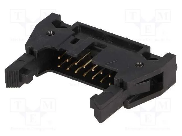 Tomada, Idc, Macho, Pin: 14, Simples, com Ejetor, Tht, Dourado, 5a