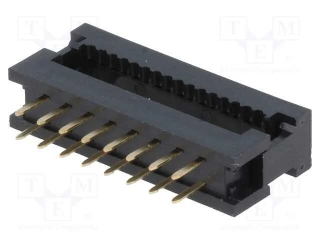Idc de Transi&ccedil;&atilde;o, Pin: 16, Idc,Tht, para Fita, 1,27mm, 1a, Preta