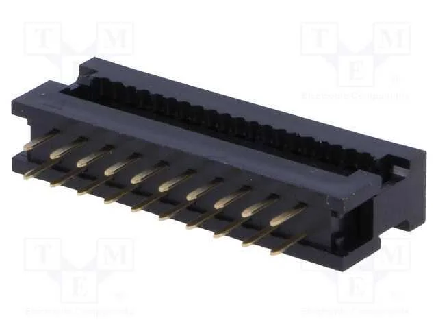 Idc de Transi&ccedil;&atilde;o, Pin: 20, Idc,Tht, para Fita, 1,27mm, 1a, Preta