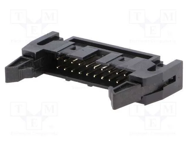 Tomada, Idc, Macho, Pin: 20, Simples, com Ejetor, Tht, 2,54mm, Preta