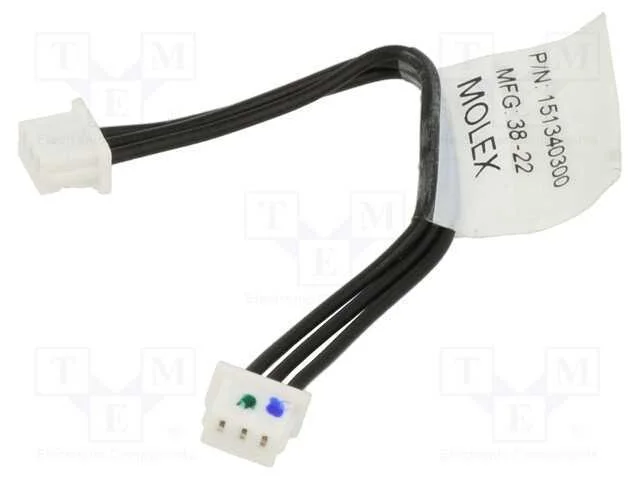 Ficha, Fio-Placa, F&ecirc;mea X2, Picoblade, Pin: 3, com Cabos, Fios