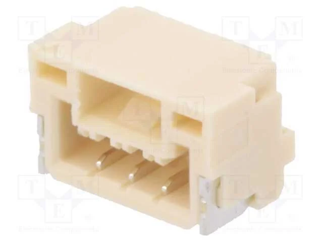 Tomada, fio-placa, macho, GH, 1,25mm, PIN: 3, SMT.