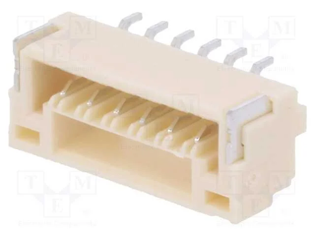 Tomada, fio-placa, macho, GH, 1,25mm, PIN: 6, SMT.