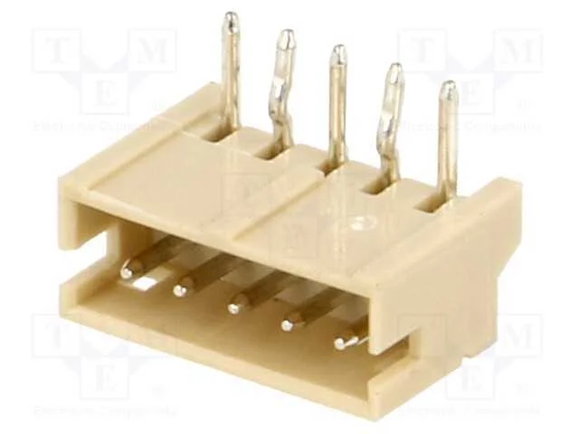 Tomada, fio-placa, macho, 1,5mm, PIN: 5, THT, 100.