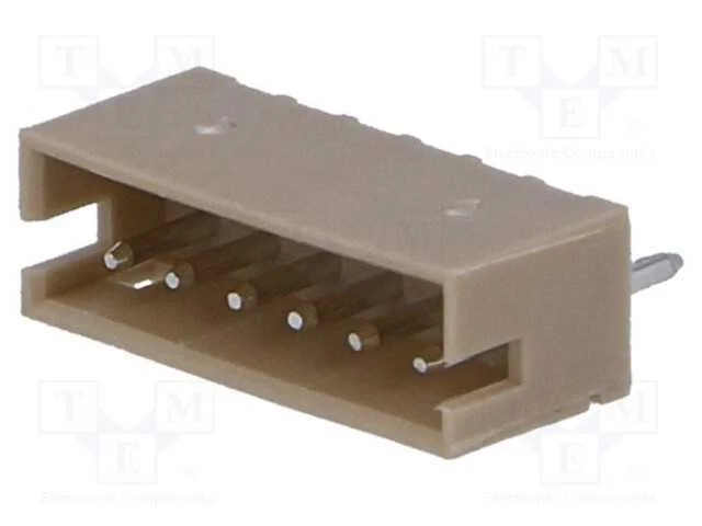 Tomada, fio-placa, macho, 1,5mm, PIN: 6, THT, 100.